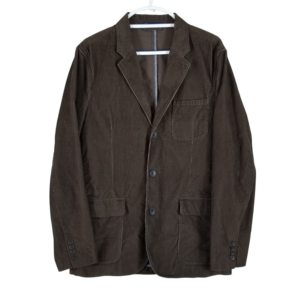 Gap Corduroy Blazer Women Size M Brown Cotton Academic Casual Jacket‎